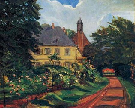 Wilhelm Trubner Einfahrtsweg zum Stift Neuburg oil painting image